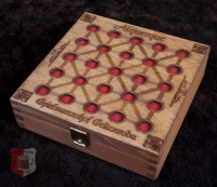 Alquerque Kono Vierer Mühle historische Brettspielesammlung mit Glasmurmeln in der Holzschatulle