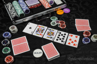 pokerset aluminiumkoffer pokerchips pokerkarten casino würfel spielerspelunke